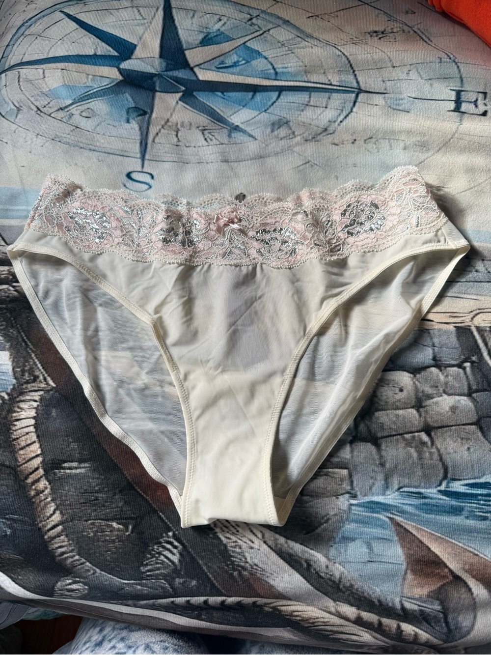 New Bikini Panty from Adore Me w/ Pink Lace Waistband